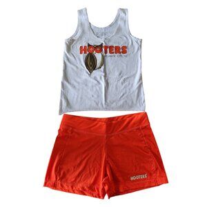 Hooters girl Uniform Tank Top & Shorts Size Small Halloween Costume